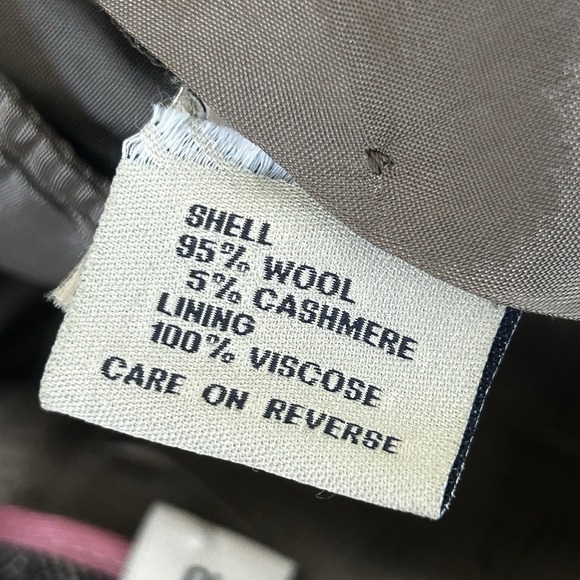 FACONNABLE Wool Cashmere Dress PANTS Women 10 Gray Pinstripe Career Tweed Office - Picture 7 of 14